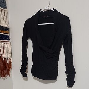 Organic Cotton Black Long Sleeve Women's Top